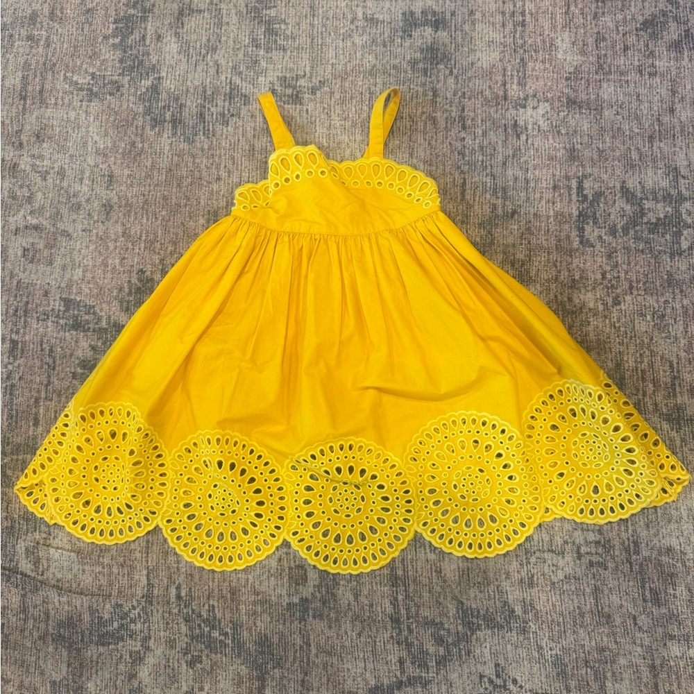 Stella McCartney Yellow Eyelet Kids Dress